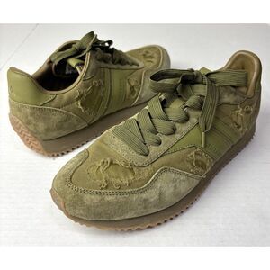Keds X Altuzarra REN Suede Distressed Sneakers Lace Up Low Top Olive Retro‎ NWOT